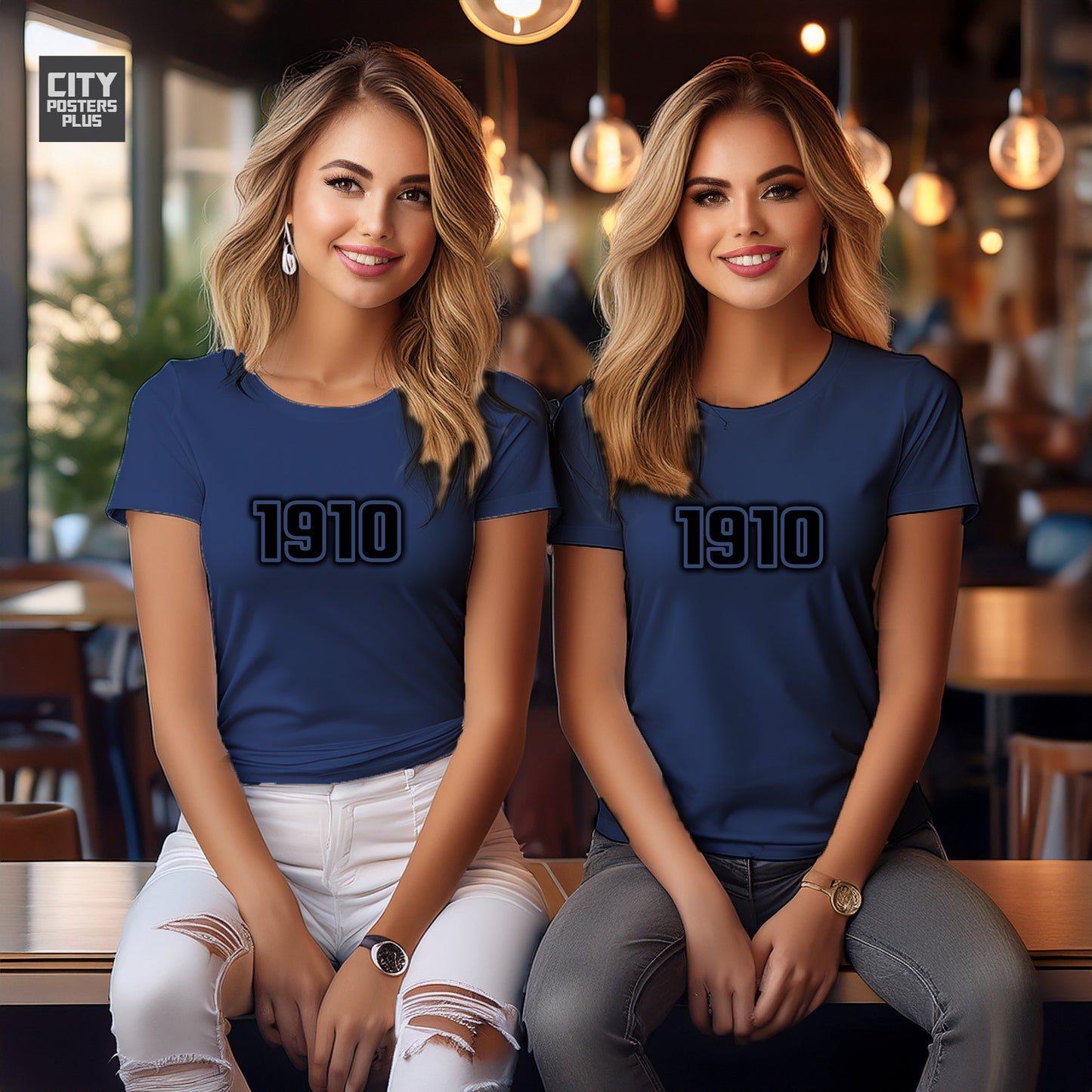 1910 Year Women T-Shirt (Navy Blue)