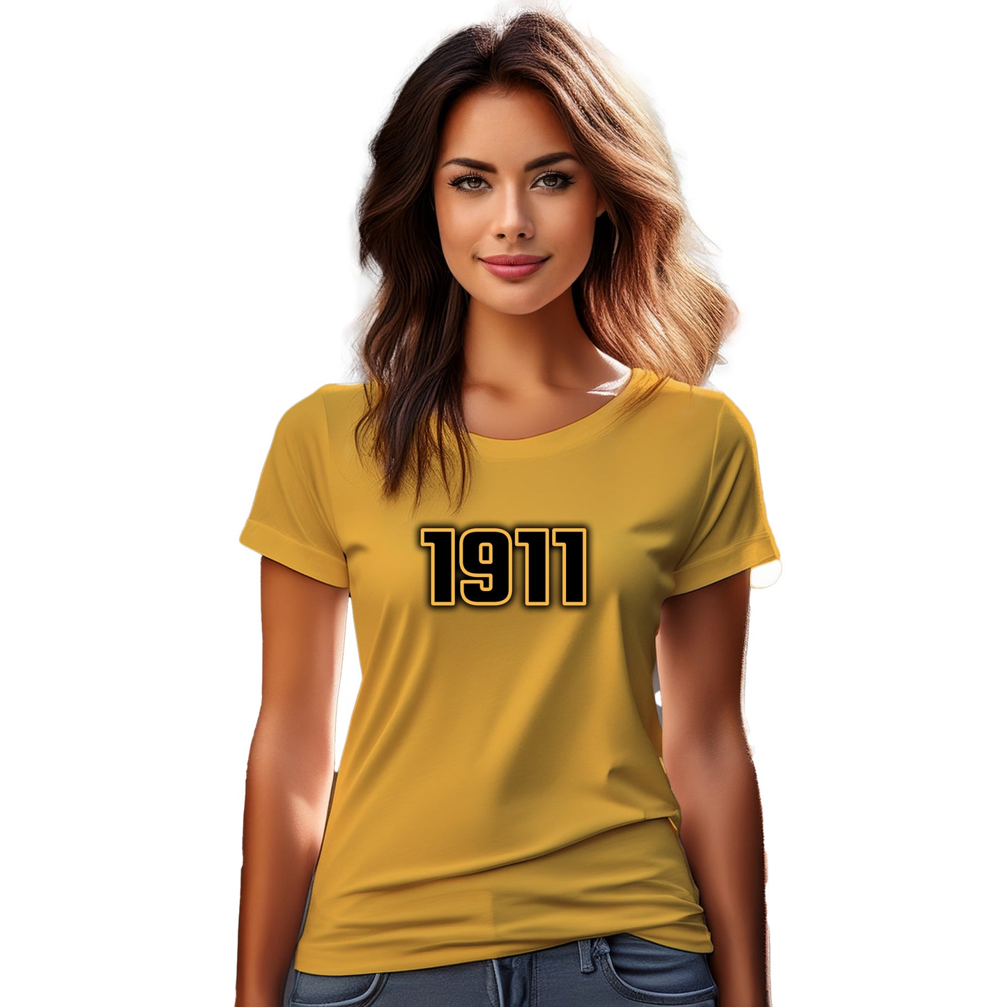 1911 Year Women T-Shirt (Golden Yellow)