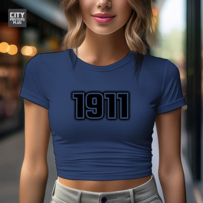 1911 Vintage Birth Year Women Crop Top | City Posters Plus