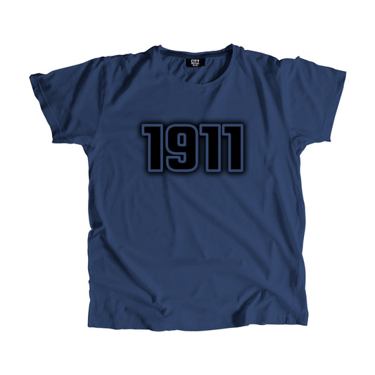 1911 Vintage Heritage Year Men Unisex T-Shirt (Navy Blue)