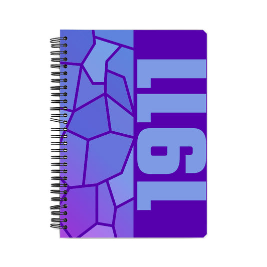 1911 Year Notebook (Purple, A5 Size, 100 Pages, Ruled)