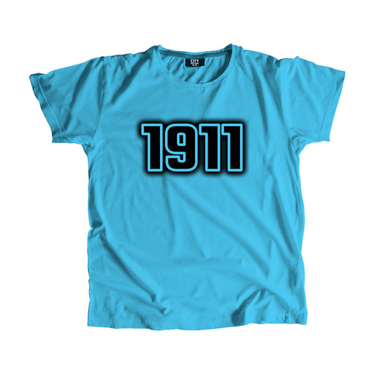 1911 Vintage Heritage Year Men Unisex T-Shirt (Sky Blue)