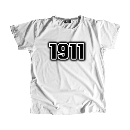 1911 Vintage Heritage Year Men Unisex T-Shirt (White)