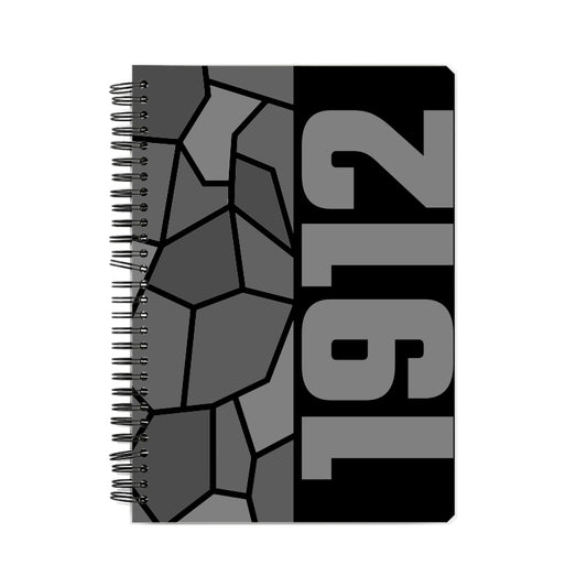 1912 Year Notebook (Black, A5 Size, 100 Pages, Ruled)