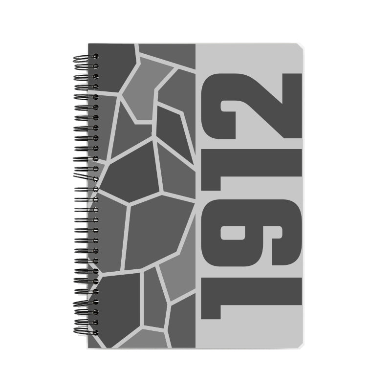 1912 Year Notebook (Melange Grey, A5 Size, 100 Pages, Ruled)