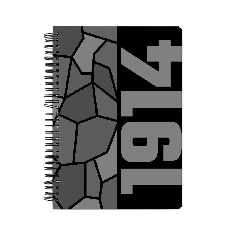 1914 Year Notebook (Black, A5 Size, 100 Pages, Ruled)