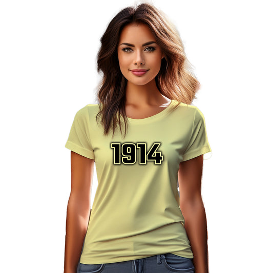 1914 Year Women T-Shirt (Butter Yellow)