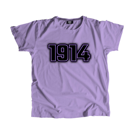 1914 Vintage Heritage Year Men Unisex T-Shirt (Iris Lavender)