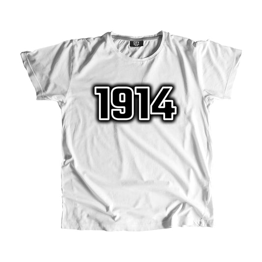 1914 Vintage Heritage Year Men Unisex T-Shirt (White)