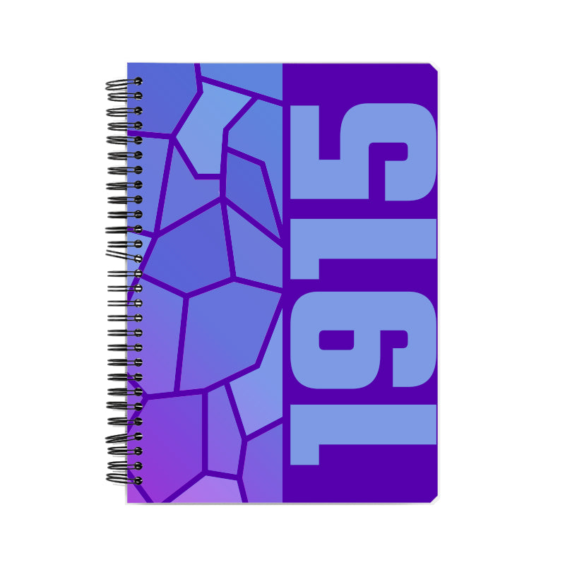 1915 Year Notebook (Purple, A5 Size, 100 Pages, Ruled)