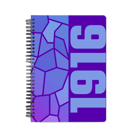 1916 Year Notebook (Purple, A5 Size, 100 Pages, Ruled)