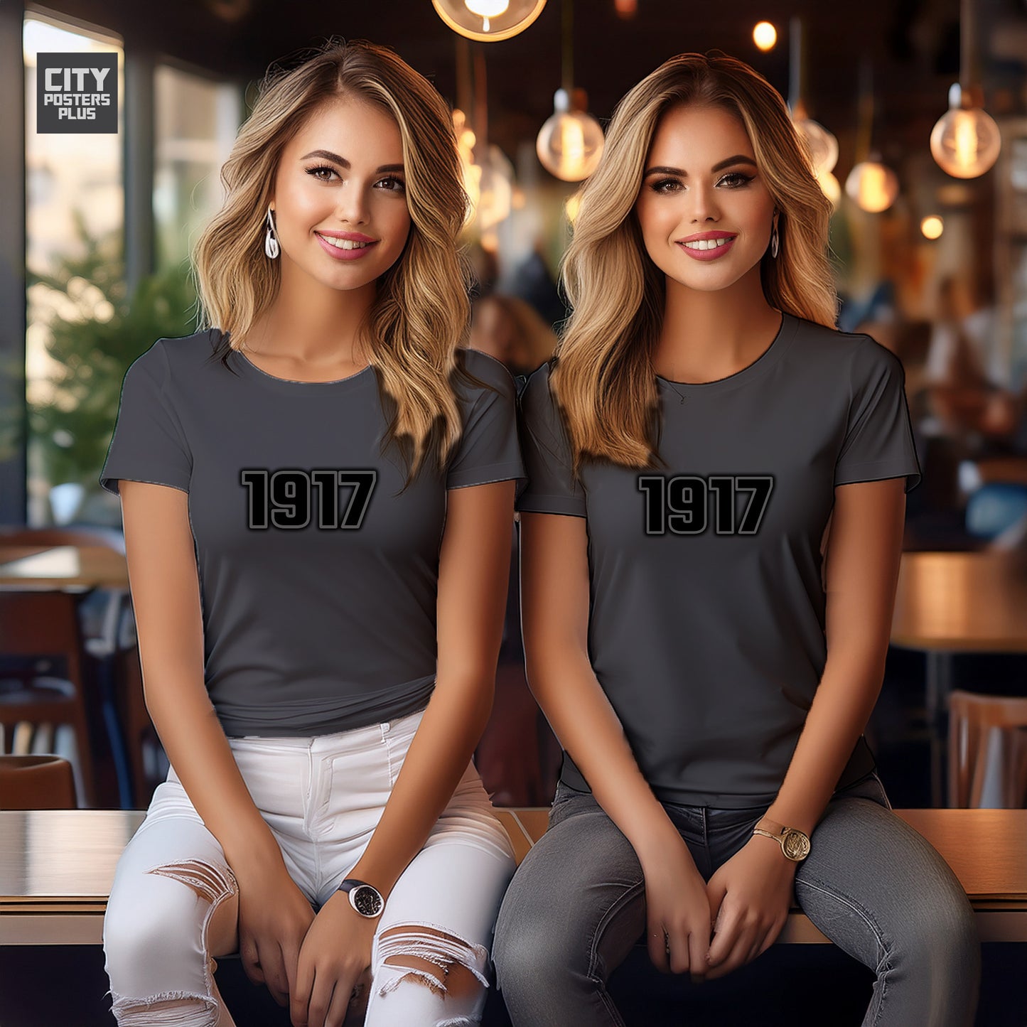 1917 Year Women T-Shirt (Charcoal Grey)