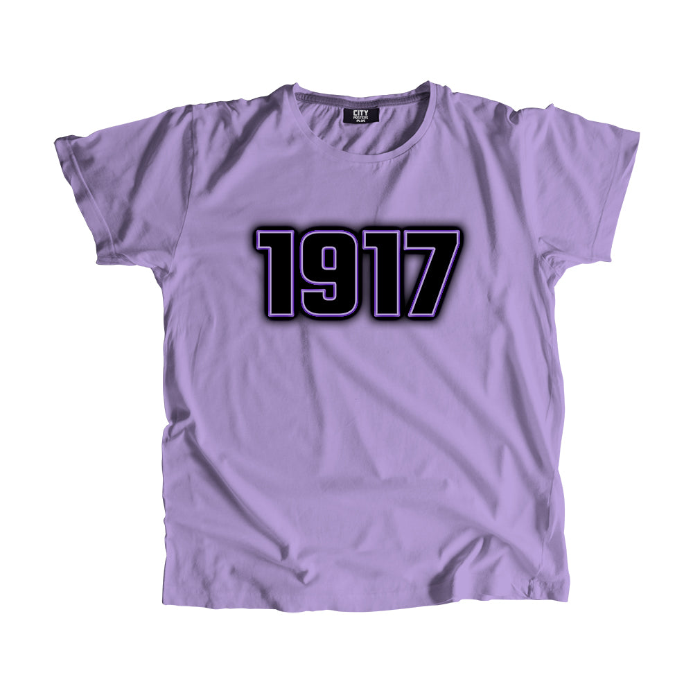 1917 Vintage Heritage Year Men Unisex T-Shirt (Iris Lavender)