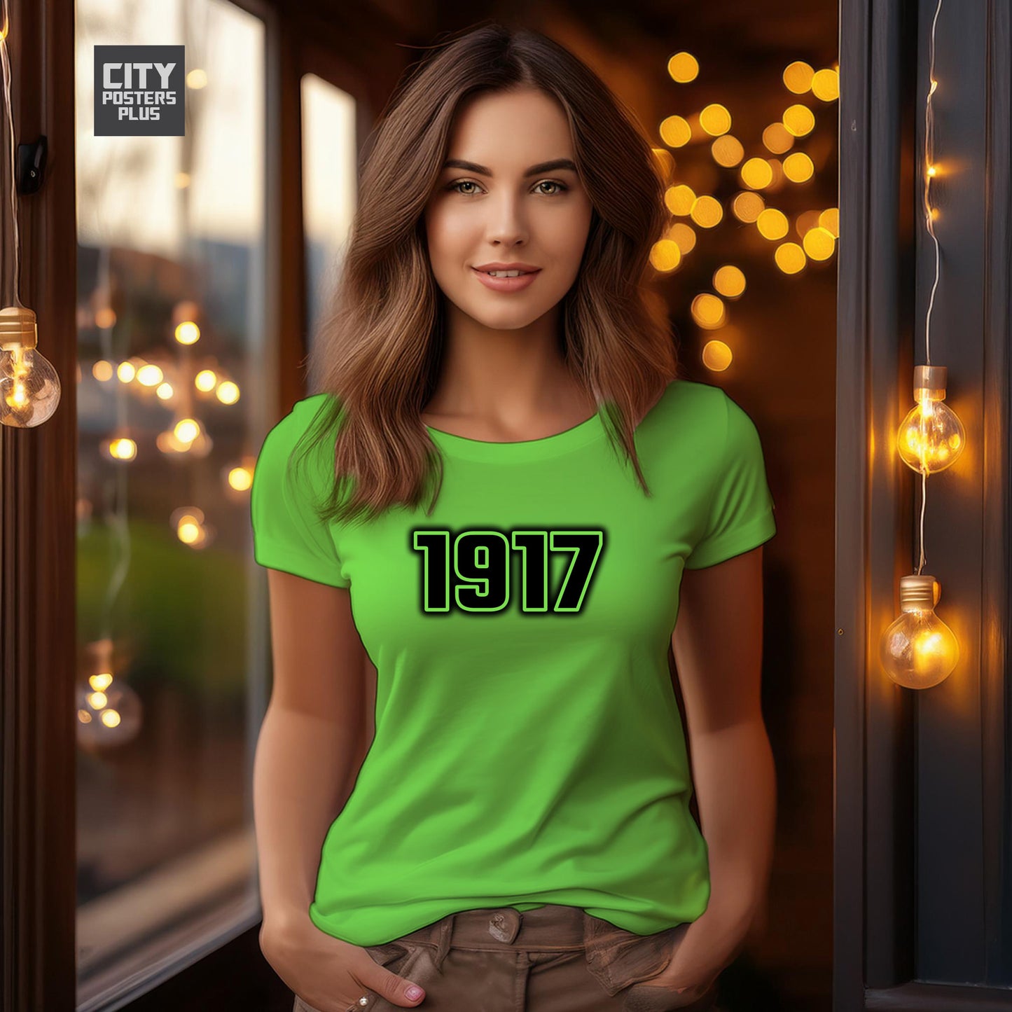1917 Year Women T-Shirt (Liril Green)
