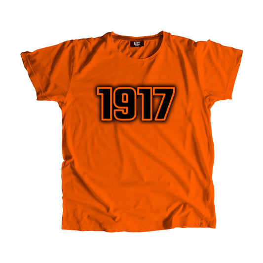 1917 Vintage Heritage Year Men Unisex T-Shirt (Orange)