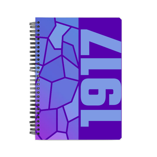 1917 Year Notebook (Purple, A5 Size, 100 Pages, Ruled)