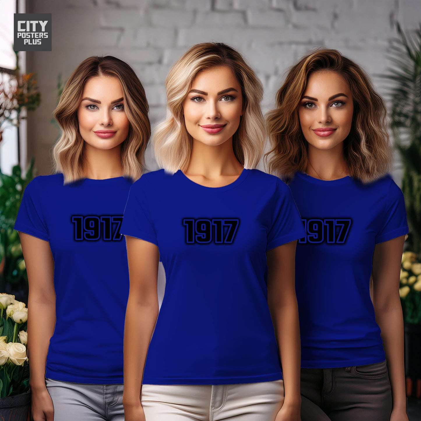 1917 Year Women T-Shirt (Royal Blue)
