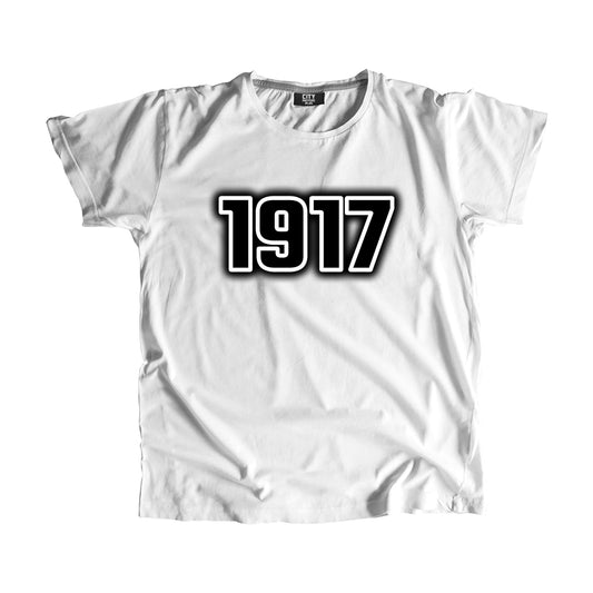 1917 Vintage Heritage Year Men Unisex T-Shirt (White)