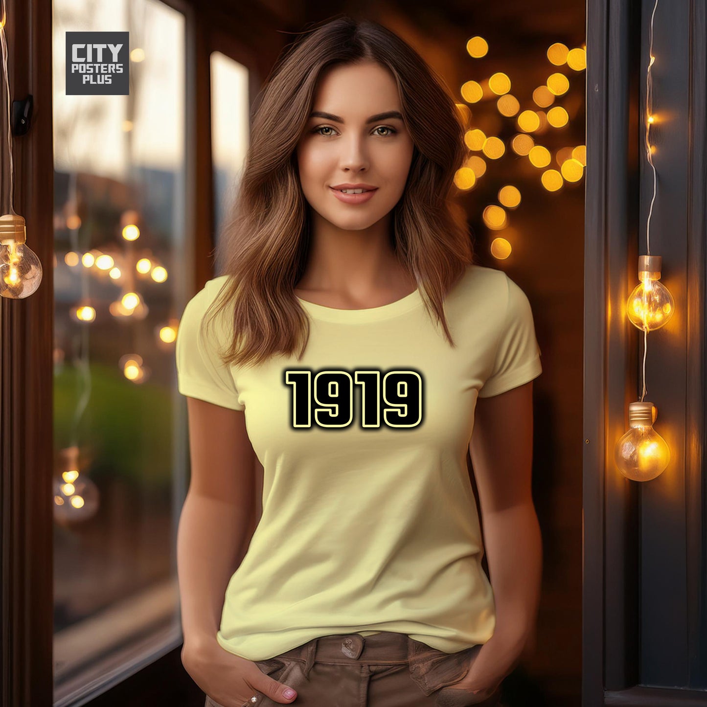 1919 Year Women T-Shirt (Butter Yellow)