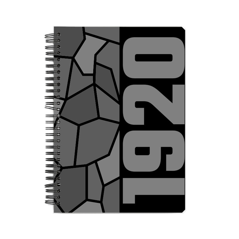 1920 Year Notebook (Black, A5 Size, 100 Pages, Ruled)