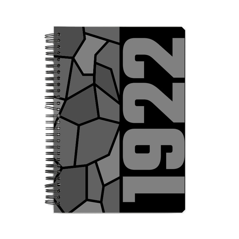 1922 Year Notebook (Black, A5 Size, 100 Pages, Ruled)