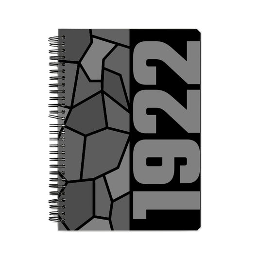 1922 Year Notebook (Black, A5 Size, 100 Pages, Ruled)