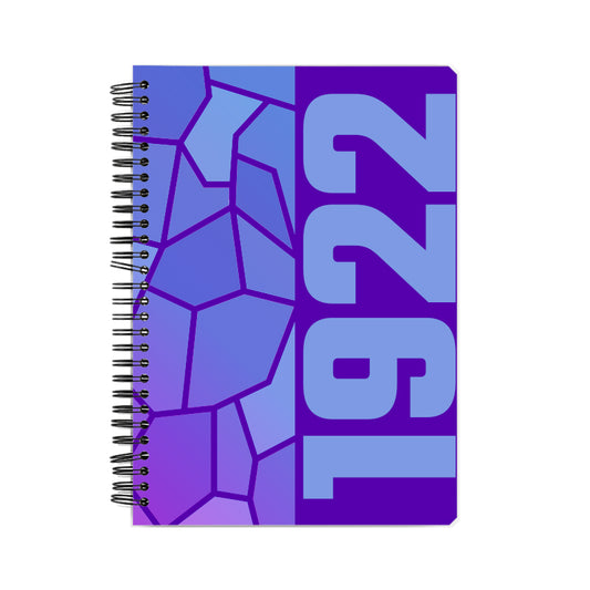 1922 Year Notebook (Purple, A5 Size, 100 Pages, Ruled)