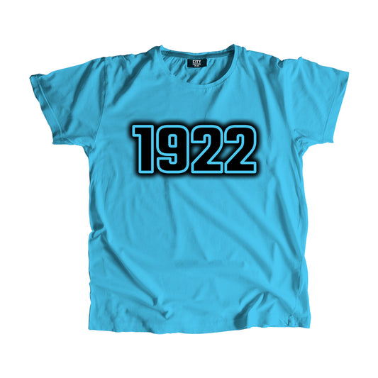 1922 Vintage Heritage Year Men Unisex T-Shirt (Sky Blue)