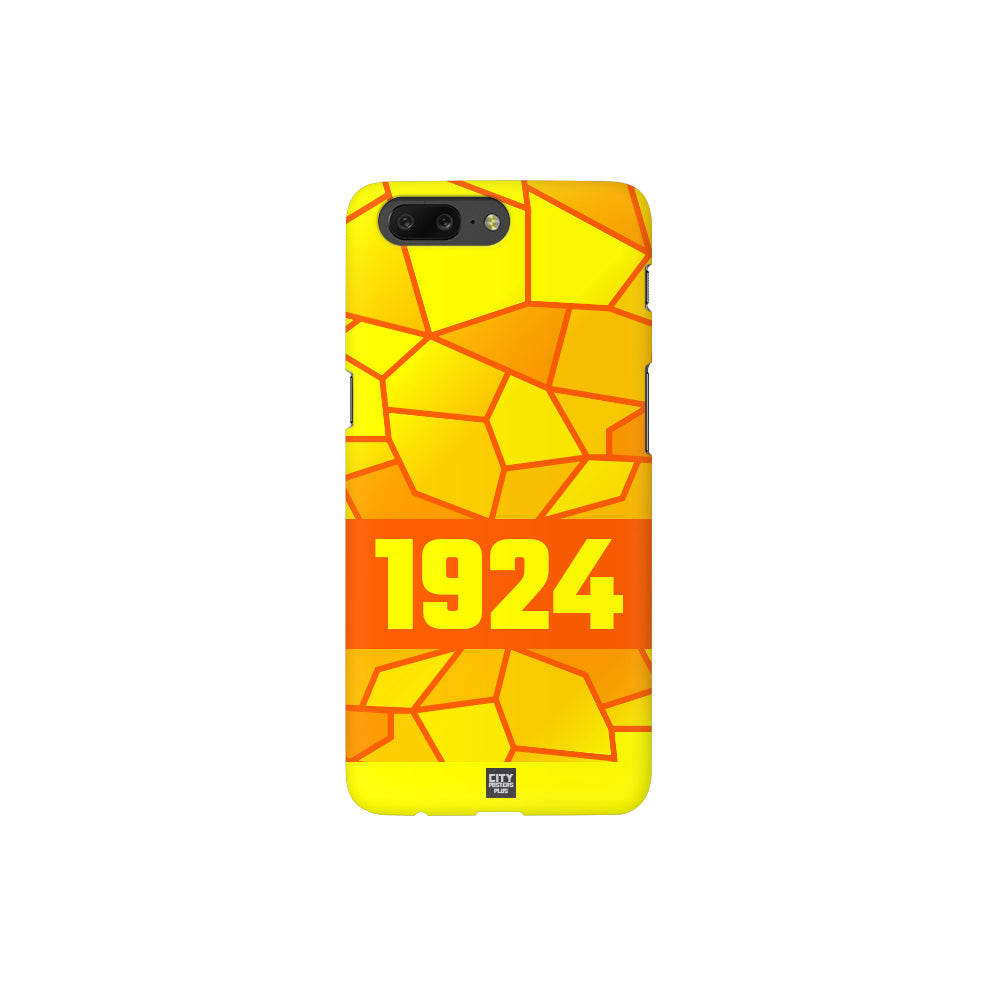 1924 Year Apple iPhone 14 Pro Max Glass Mobile Cover Cases (Orange)