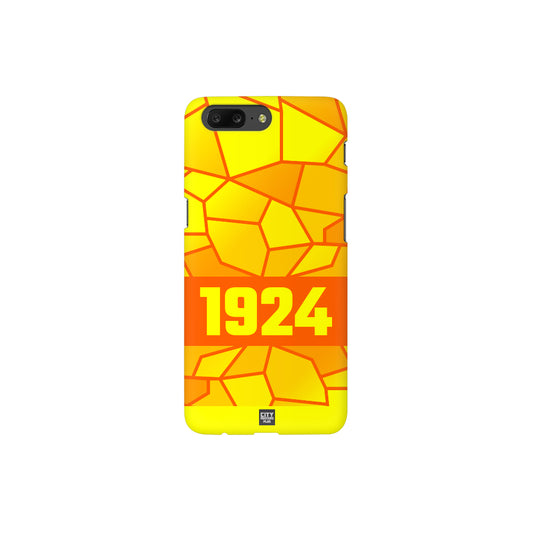 1924 Year Apple iPhone 14 Pro Max Glass Mobile Cover Cases (Orange)