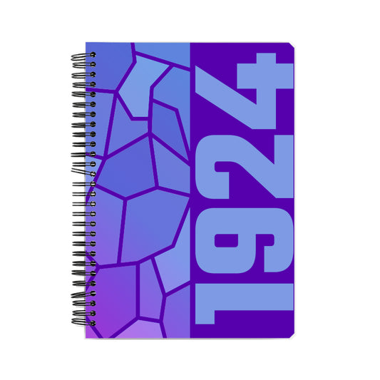 1924 Year Notebook (Purple, A5 Size, 100 Pages, Ruled)