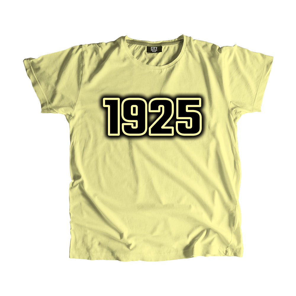 1925 Vintage Heritage Year Men Unisex T-Shirt (Butter Yellow)