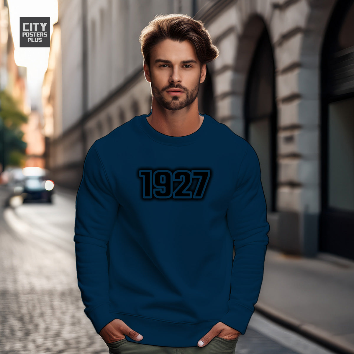 1927 Year Men Unisex Sweatshirt (Navy Blue)