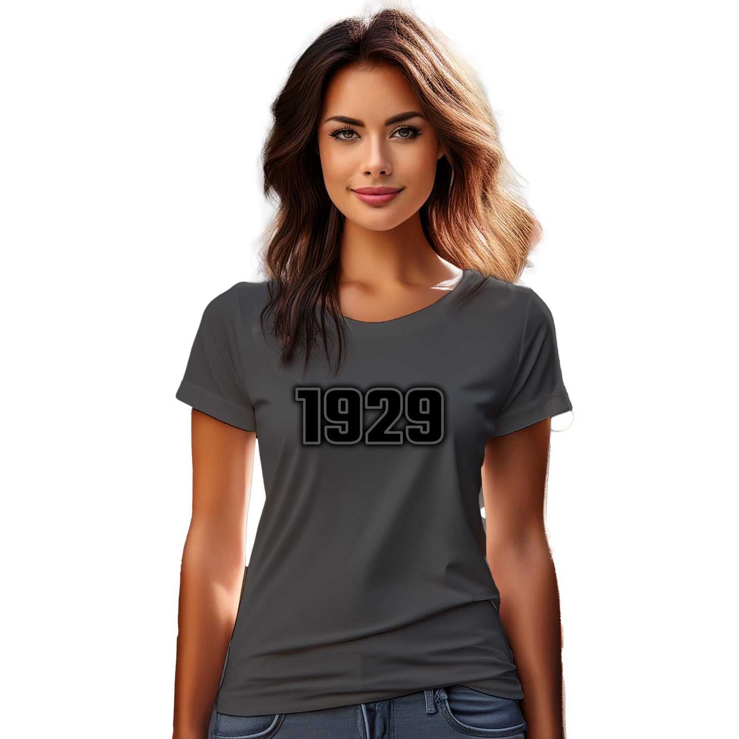 1929 Year Women T-Shirt (Charcoal Grey)