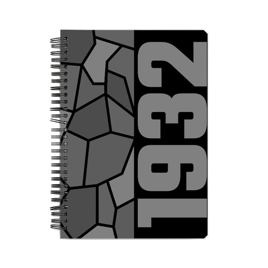 1932 Year Notebook (Black, A5 Size, 100 Pages, Ruled)