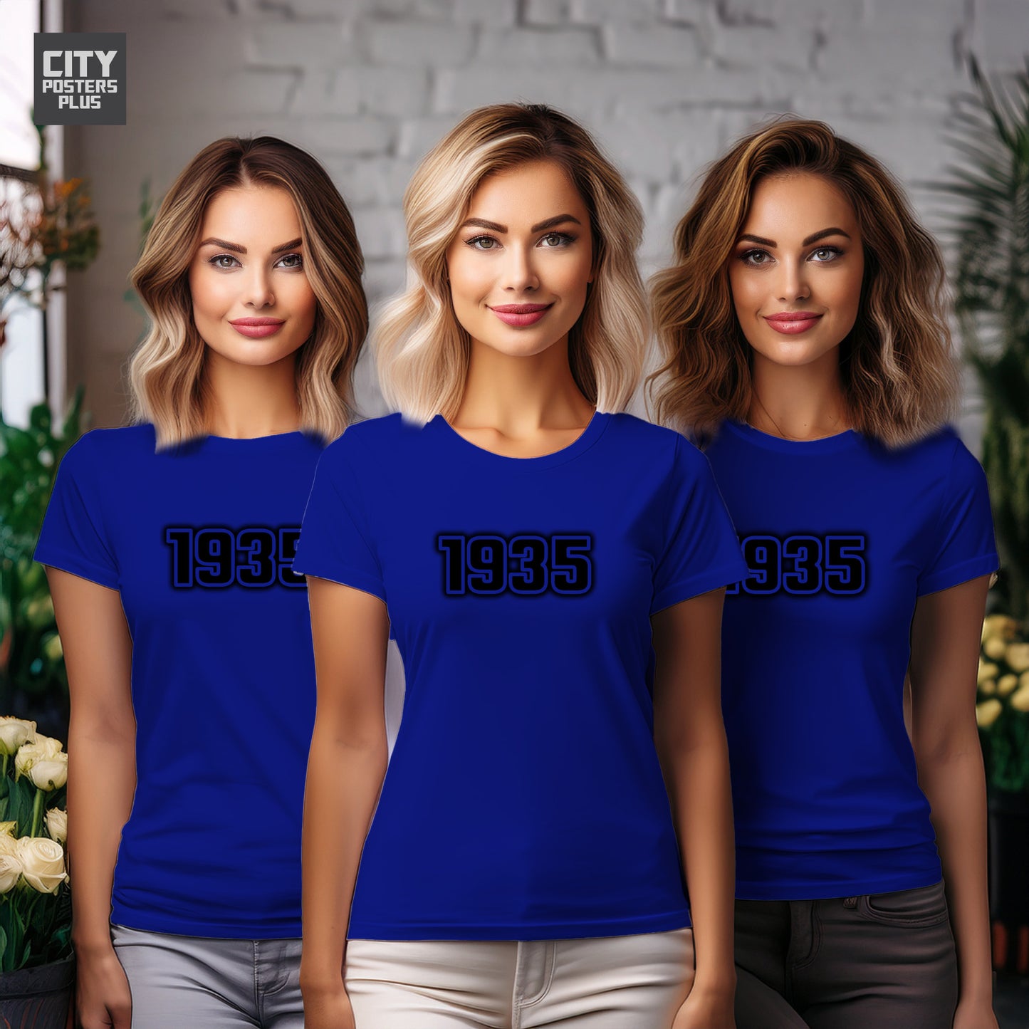 1935 Year Women T-Shirt (Royal Blue)