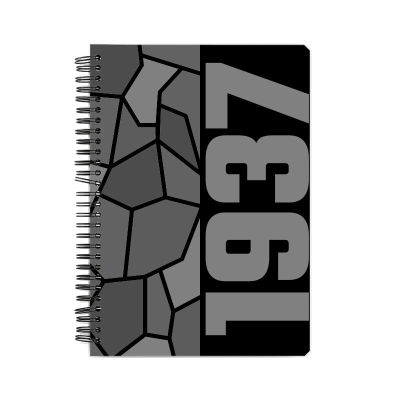 1937 Year Notebook (Black, A5 Size, 100 Pages, Ruled)