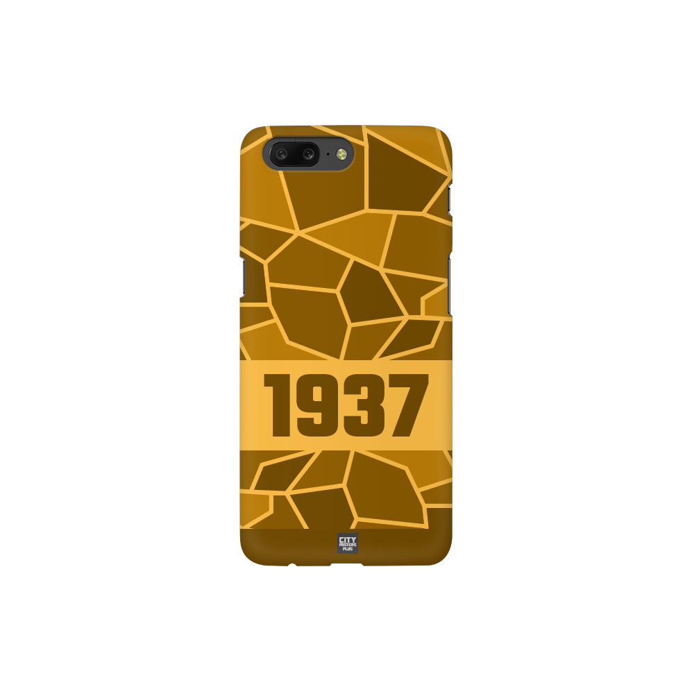 1937 Year Apple iPhone 14 Pro Max Glass Mobile Cover Cases (Golden Yellow)