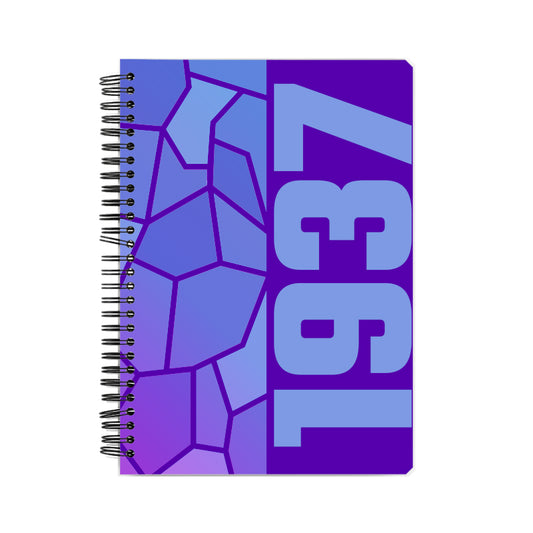 1937 Year Notebook (Purple, A5 Size, 100 Pages, Ruled)