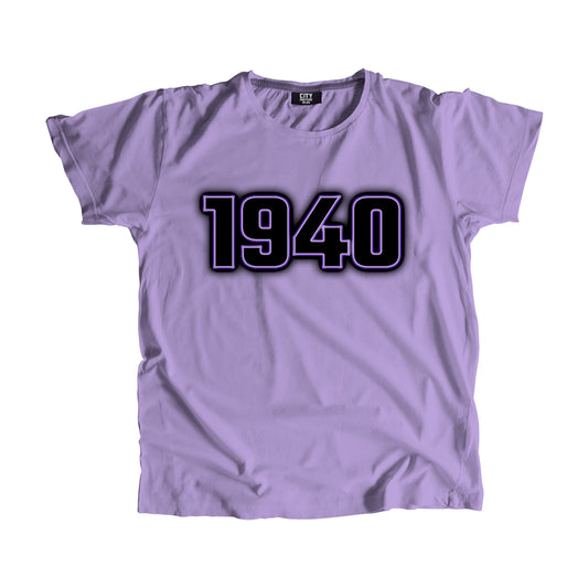 1940 Vintage Heritage Year Men Unisex T-Shirt (Iris Lavender)