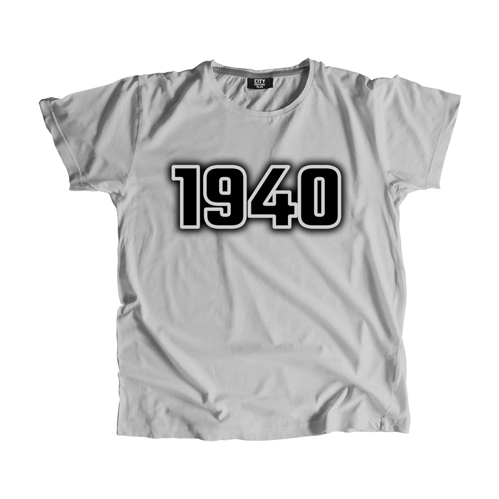 1940 Year Men Unisex T-Shirt (Melange Grey)
