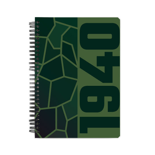 1940 Year Notebook (Olive Green, A5 Size, 100 Pages, Ruled)