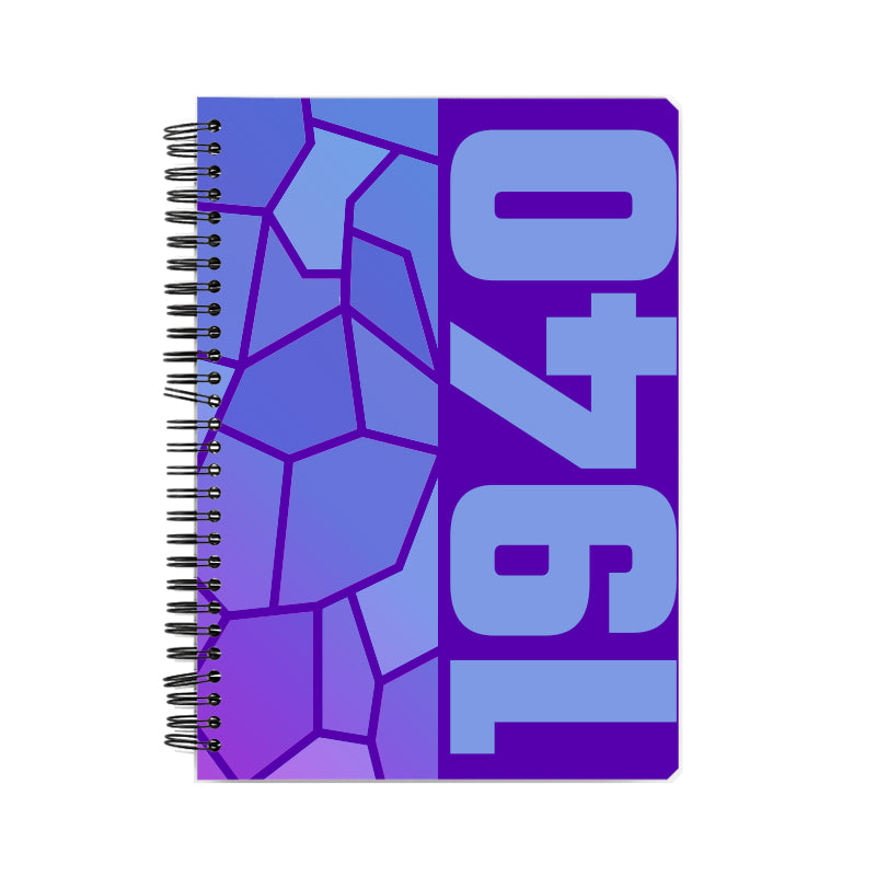 1940 Year Notebook (Purple, A5 Size, 100 Pages, Ruled)