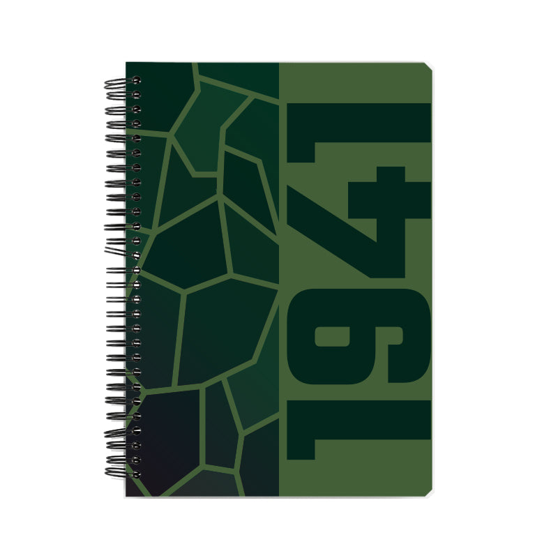 1941 Year Notebook (Olive Green, A5 Size, 100 Pages, Ruled)