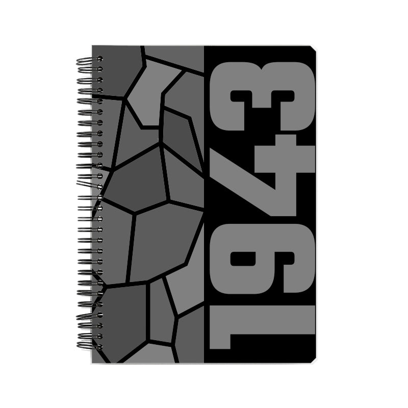 1943 Year Notebook (Black, A5 Size, 100 Pages, Ruled)