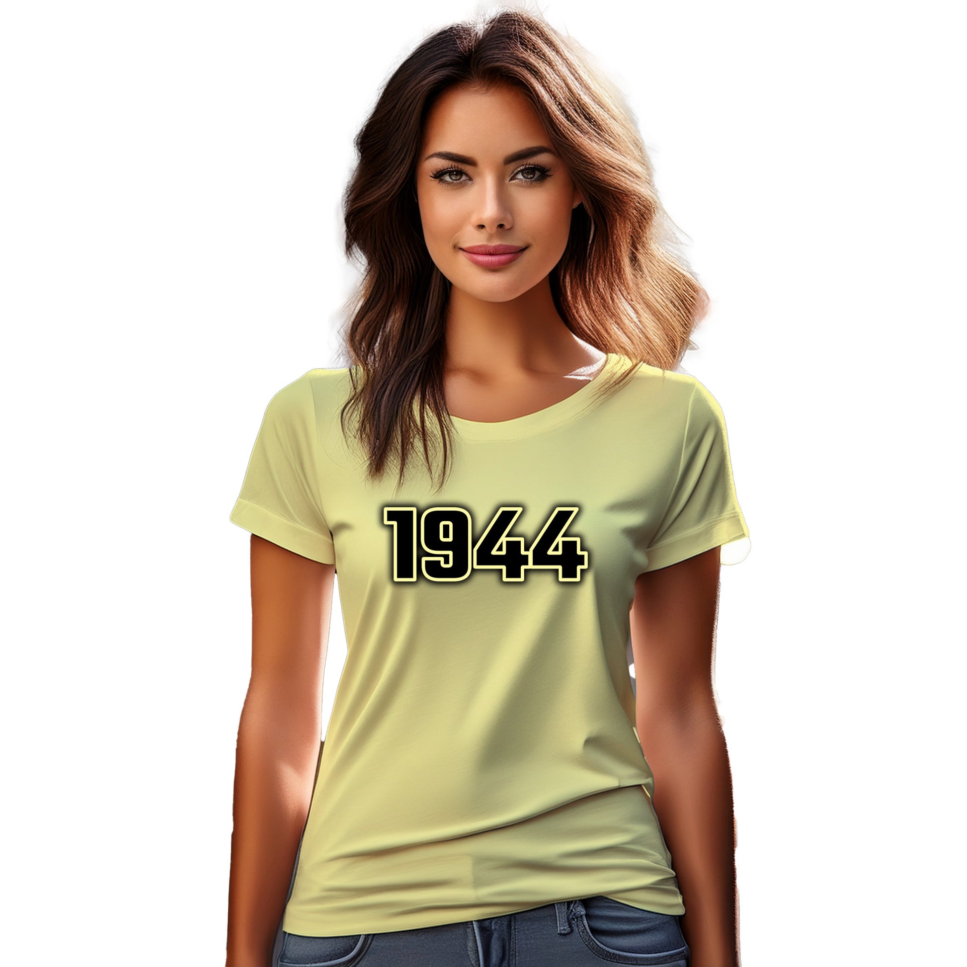 1944 Year Women T-Shirt (Butter Yellow)
