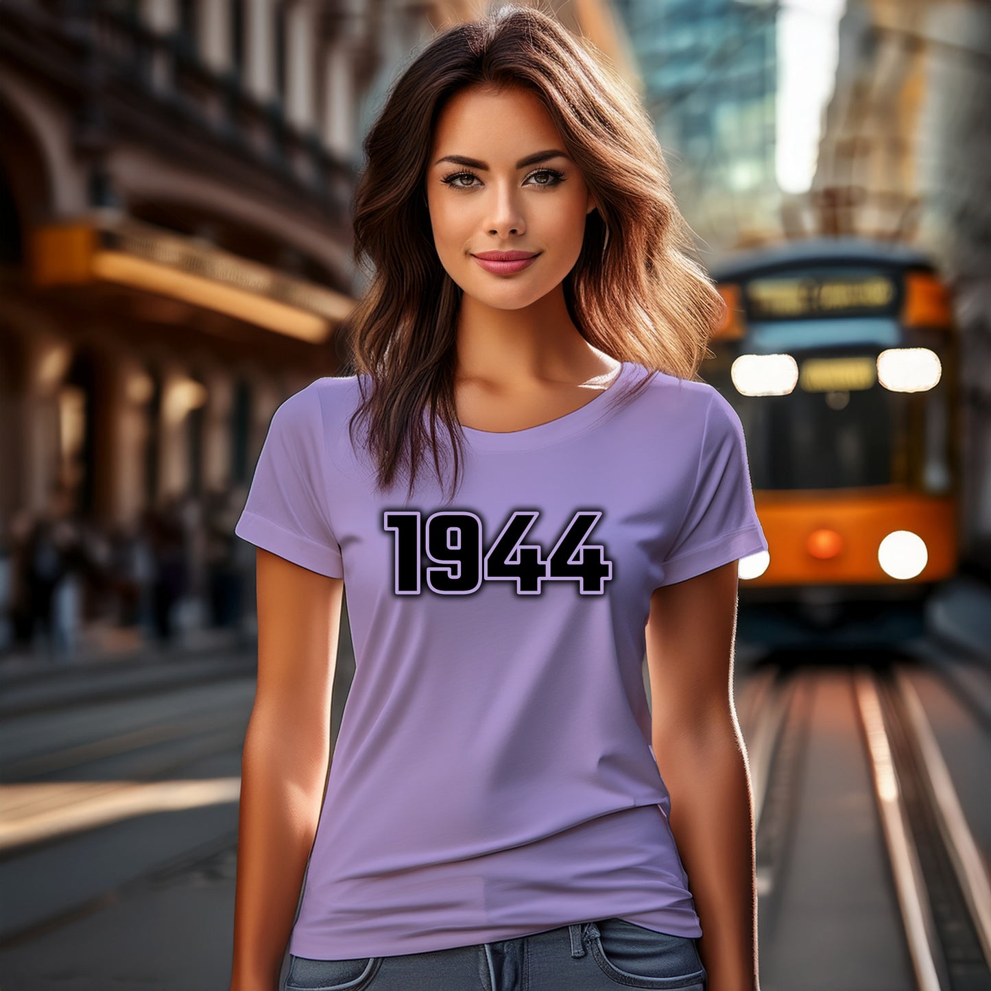 1944 Year Women T-Shirt (Iris Lavender)