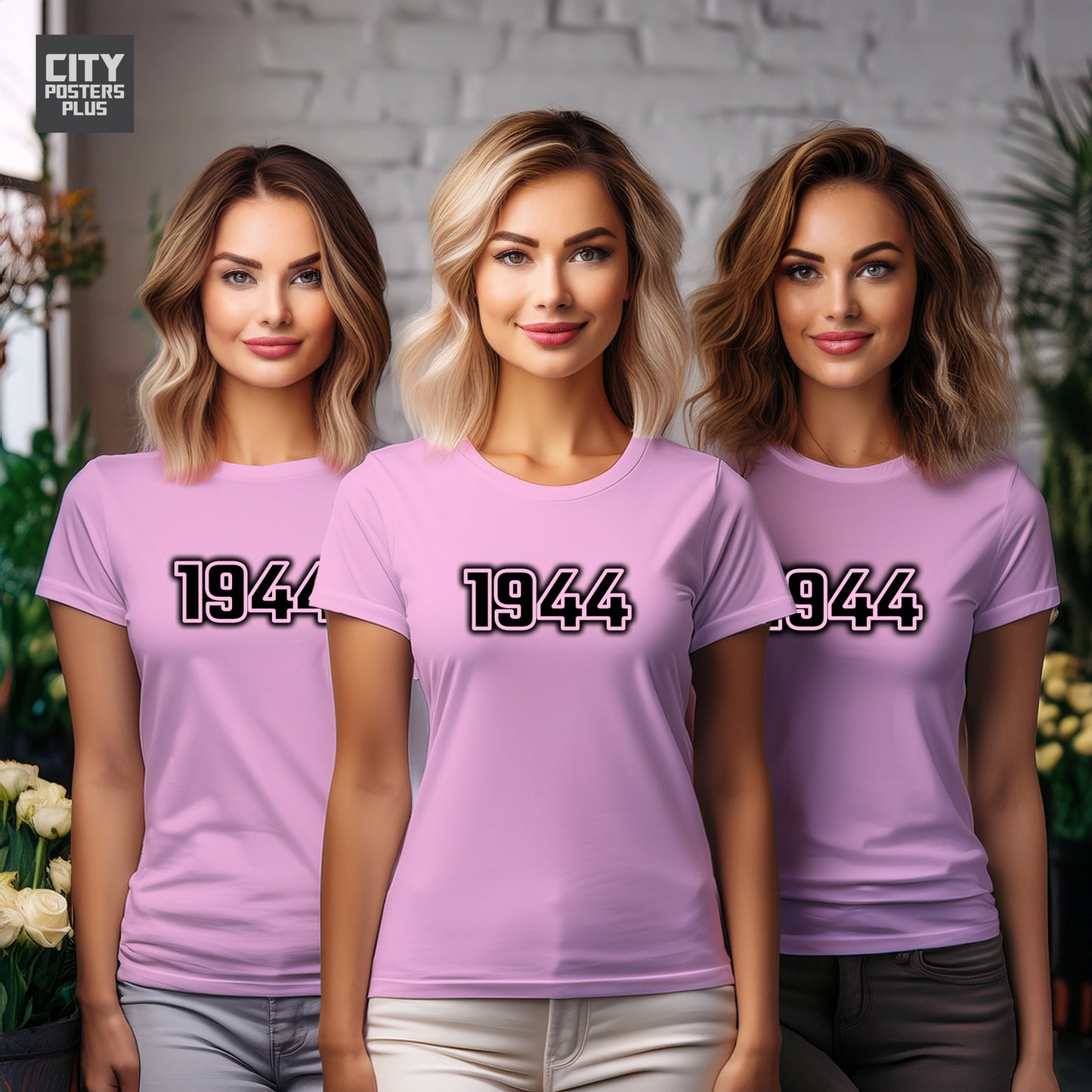 1944 Year Women T-Shirt (Light Pink)