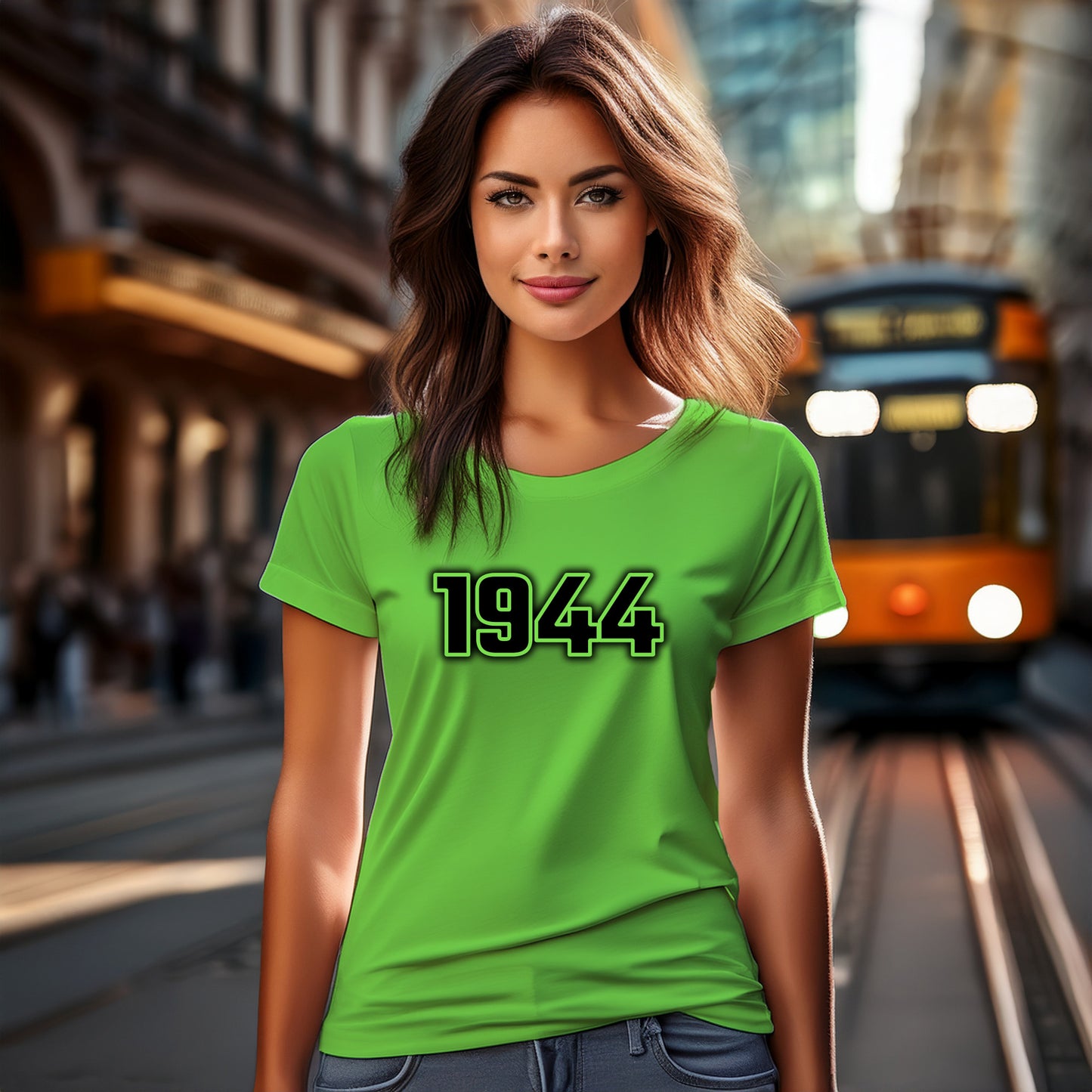 1944 Year Women T-Shirt (Liril Green)