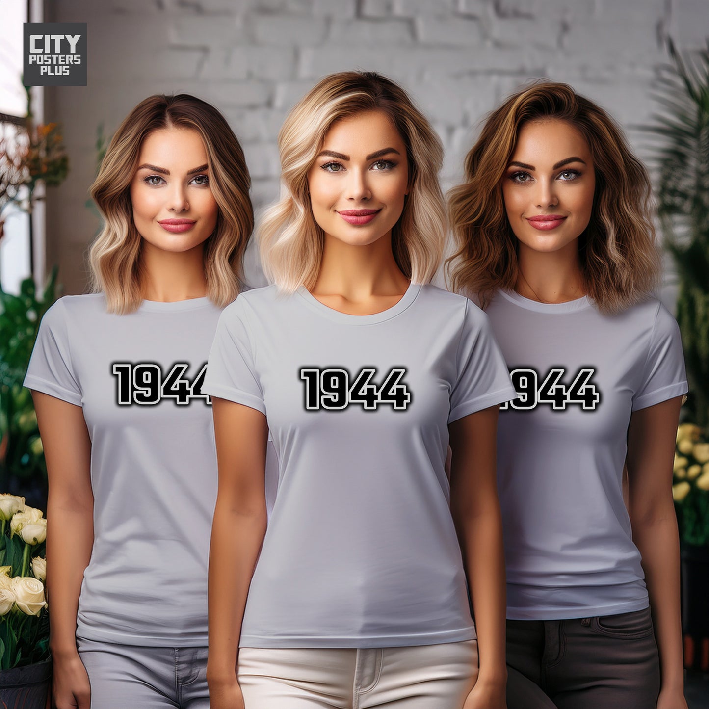 1944 Year Women T-Shirt (Melange Grey)